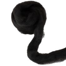 Prodotto Lana decorativa, cordoncino di lana, feltro di lana per lavori creativi e floricoltura, 2 m, nero