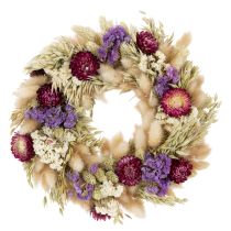 Prodotto Ghirlanda di fiori secchi, decorazione festiva per la tavola, ideale per occasioni e stagioni speciali, 25 cm.