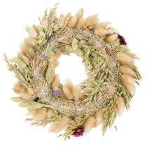Prodotto Ghirlanda di fiori secchi, decorazione festiva per la tavola, ideale per occasioni e stagioni speciali, 25 cm.