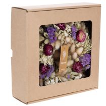 Prodotto Ghirlanda di fiori secchi, decorazione festiva per la tavola, ideale per occasioni e stagioni speciali, 25 cm.