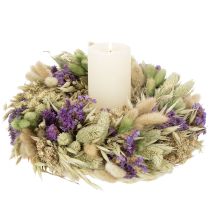 Prodotto Ghirlanda di fiori secchi per primavera ed estate, per tavolo e porta d'ingresso, per occasioni speciali con accenti di colore, 26 cm