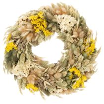 Prodotto Ghirlanda di fiori secchi, decorazione naturale per tavolo, soggiorno e corridoio, 25 cm
