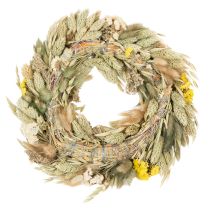 Prodotto Ghirlanda di fiori secchi, decorazione naturale per tavolo, soggiorno e corridoio, 25 cm