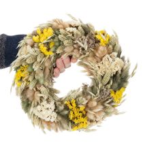 Prodotto Ghirlanda di fiori secchi, decorazione naturale per tavolo, soggiorno e corridoio, 25 cm