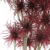Prodotto Xanthium fiore artificiale decorazione autunnale rosso 6 fiori 80 cm 3 pezzi