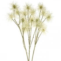 Prodotto Xanthium fiore artificiale crema decorazione autunnale 6 fiori 80 cm 3 pezzi