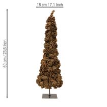 Prodotto Albero di Natale da tavolo a cono, albero a cono, naturale, 16×60cm