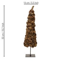 Prodotto Decorazione a cono per albero di Natale, naturale, 14×50cm