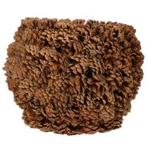 Prodotto Vaso decorativo con pigne, aspetto naturale, 27 cm. Vaso rotondo in pigne, marrone naturale, realizzato con pigne, 27 cm x 22 cm.