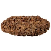Prodotto Vaso rotondo in pigna, 38 cm; vaso rotondo in pigna, marrone naturale, realizzato con pigne, 38 cm x 14 cm