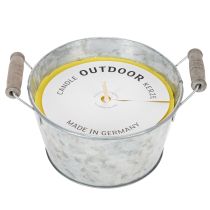 Prodotto Candela profumata alla citronella per esterni in secchiello: illuminazione d'atmosfera e repellente per insetti, 15 cm