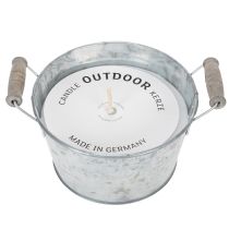 Prodotto Candela in secchiello di zinco per creare atmosfera su terrazza e balcone, 15 cm.