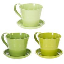 Prodotto Tazza per piantare, elegante vaso per idee decorative individuali, 11 cm, 6 pezzi
