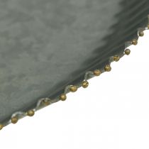 Placca decorativa placca di zinco placca di metallo antracite oro Ø24cm