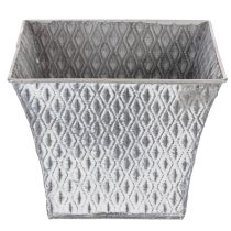 Prodotto Vaso in zinco con motivo a rombi, altezza 15 cm