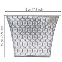 Prodotto Vaso in zinco con motivo a rombi, altezza 15 cm