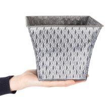 Prodotto Vaso in zinco con motivo a rombi, altezza 15 cm