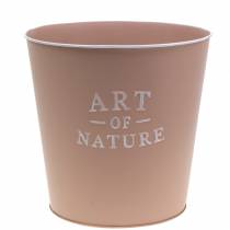 Prodotto Vaso da fiori in zinco fioriera in metallo rosa antico Ø22cm H21cm