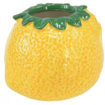 Prodotto Vaso decorativo limone vaso da fiori in ceramica giallo Ø8,5 cm