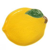 Prodotto Piatto decorativo Lemon piatto in ceramica giallo limone 20×16 cm