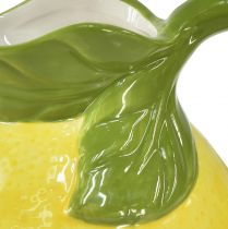 Prodotto Vaso limone brocca decorativa in ceramica giallo limone H18,5 cm