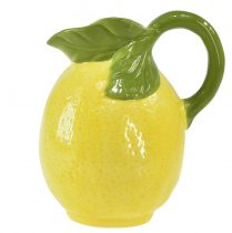 Prodotto Vaso limone brocca decorativa in ceramica giallo limone H18,5 cm