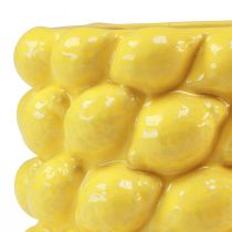 Prodotto Vaso porta limone fioriera in ceramica giallo limone Ø17cm H15cm