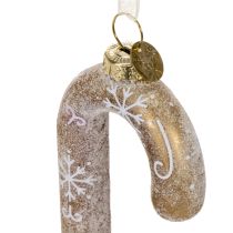 Prodotto Decorazione natalizia in vetro a forma di bastoncino di zucchero, stile nostalgico, per l'albero di Natale, 22 cm.