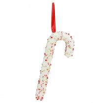 Prodotto Decorazione natalizia a bastoncino di zucchero bianco colorato da appendere, 20 cm, set da 6