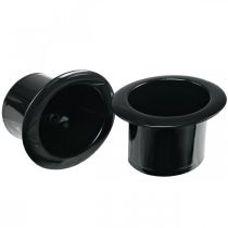 Prodotto Cilindro decorativo, decorazione di Capodanno, cappello per piantare, fioriera di Capodanno, nero, H5cm, L8cm, 20 pezzi