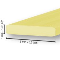 Prodotto Filo piatto alluminio oro 5mm 10m