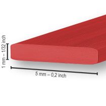 Prodotto Filo piatto di alluminio rosso 5mm x 1mm 2,5m