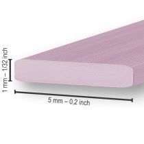 Prodotto Filo piatto in alluminio rosa 5mm 10m