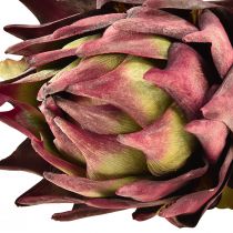 Prodotto Carciofo Artificiale Grande Fiore Artificiale Aspetto Secco Viola 76 cm