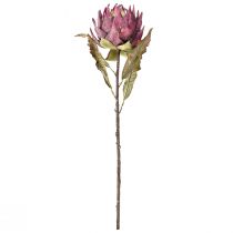 Prodotto Carciofo Artificiale Grande Fiore Artificiale Aspetto Secco Viola 76 cm