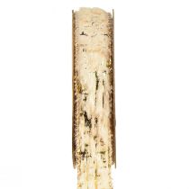 Prodotto Nastro con pelliccia sintetica nastro decorativo color crema oro 25mm 15m