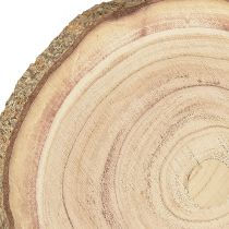 Prodotto Disco per albero Decorazione in legno di Paulownia naturale Ø17-21 cm 4 pz