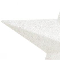 Prodotto Puntale per albero bianco scintillante 19 cm - infrangibile e scintillante, perfetto per eleganti decorazioni natalizie