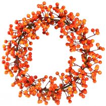 Prodotto Anello decorativo ghirlanda di bacche bacche rosse arancioni artificiali Ø30cm
