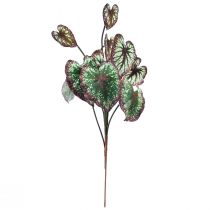 Prodotto Begonia Piante Artificiali Foglia Begonie Verde Viola 62cm