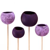 Prodotto Coppa a campana su bastone Decorazione esotica a secco Bacca viola 44 cm 15 pz
