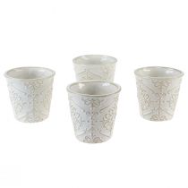 Prodotto Vaso per piante in ceramica bianco Ø7cm H8cm 4 pezzi