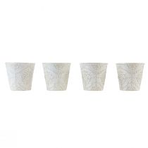 Prodotto Vaso per piante in ceramica bianco Ø7cm H8cm 4 pezzi