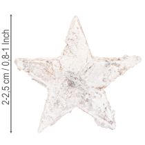 Prodotto Mini stelle di betulla da 2 cm a 2,5 cm, sbiancate, 150 pezzi
