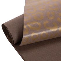 Prodotto Carta da parati in seta con motivo floreale leopardato, marrone, resistente all'acqua, 50x75 cm, 20 pezzi.
