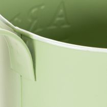 Prodotto Vaso da fiori, annaffiatoio decorativo, fioriera in zinco verde menta, Ø16,5 cm