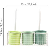 Prodotto Vaso da fiori sospeso, decorazione per balcone, decorazione per cucina, L26cm