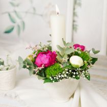 Prodotto Vaso da fiori fioriera in ceramica calice da fiori vaso da fiori bianco Ø19 cm