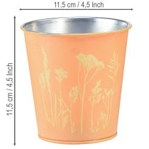 Prodotto Vaso da fiori in metallo, colore giallo pesca, Ø11,5cm H11,5cm