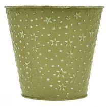 Prodotto Vaso da fiori in metallo stelle verde argento Ø16cm